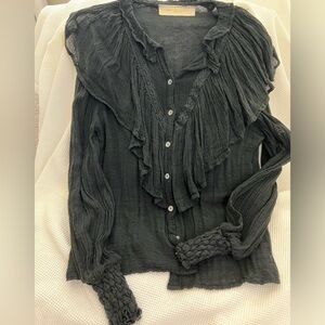 Jen’s Pirate Booty Ruffled Blouse - Size Small
